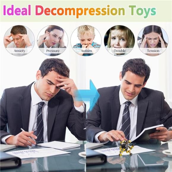 Transformable Fidget Spinners Toys 4 Pcs for Kids and Adults Stress Relief Toys - Picture 4 of 7